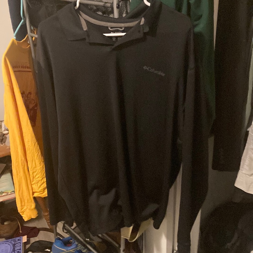Long sleeve Columbia polo shirt. Like new